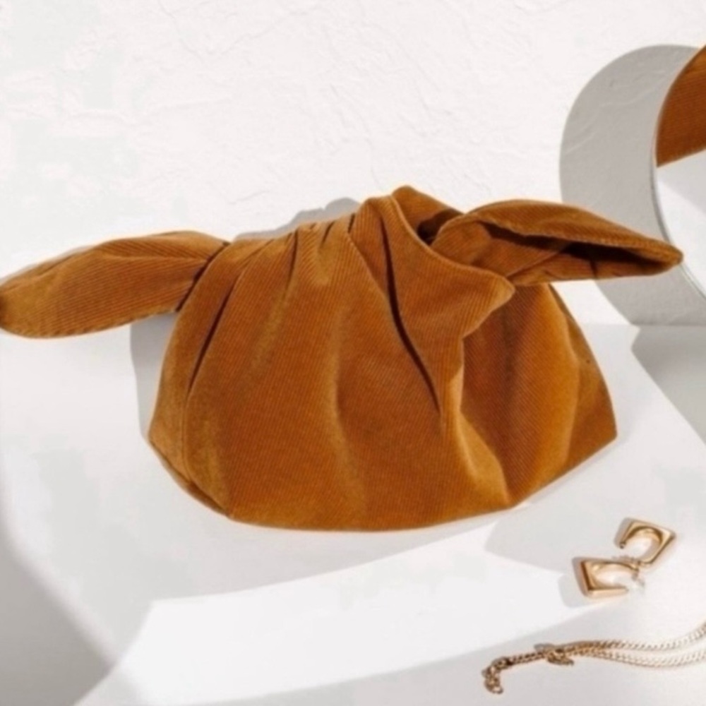 Merit Beauty • Corduroy Makeup Bag in Golden Yellow/Brown